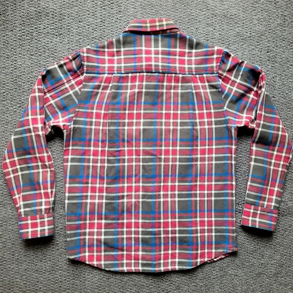 Stussy men's flannel shirt size S button down checked long sleeve fall cotton - Picture 2 of 13